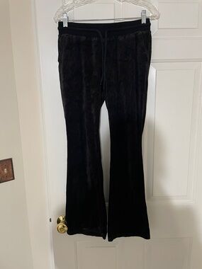 Juicy Couture Black Velour Boot Cut Pants